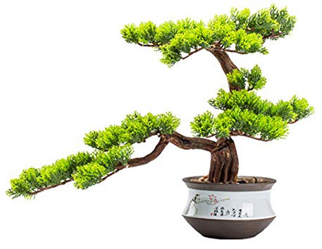 Künstliche Pflanzen für den Innenbereich, künstliche Kiefer und Zypresse, künstlicher Bonsai-Baum, Wohnzimmer, Hoteleingang, Dekoration, Ornamente, chinesischer gefälschter Baum, Topfpflanzen in