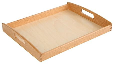 OFFSCH Holztablett Für Lehrmittel-Finishing-Box Aufbewahrungshalter Kinderspielzeug Organisationsbox Sortierbox Aufbewahrungsbox Kindergarten