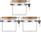 Danmu Art 3Pack Airtight Glass Storage Jars with Bamboo Clip Lids - Kitchen Food Storage Containers for Pasta,Coffee Beans,Cereal (600ml)