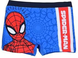 Marvel Spider Man Bañador para Niño, Diseño Comic Shorts de Baño Bañador Infantil, Talla 6 Años | Azul