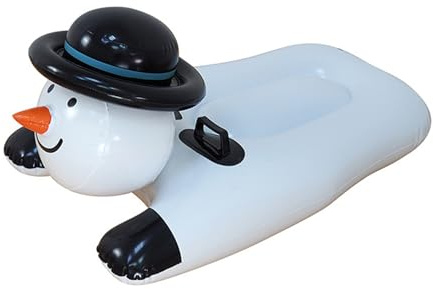 Qsvbeeqj Planche de ski gonflable Snowboard Luge à neige pliable pour adultes et enfants Luge à neige gonflable avec double