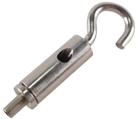 Ausi Kit de suspension réglable pour câbles en acier inoxydable de 1/25 à 1/16, 6 pièces, avec tendeur à crochet et œillet, accessoires de suspension et de tension
