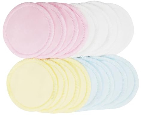 NOLITOY 8 Stück Teiliges Wiederverwendbare Waschbare Pure Cotton Makeup Remover Pads mit Mesh Aufbewahrungsbeutel Fusselfreie Abschminkpads für Gesicht und Augen Sanfte Reinigung für
