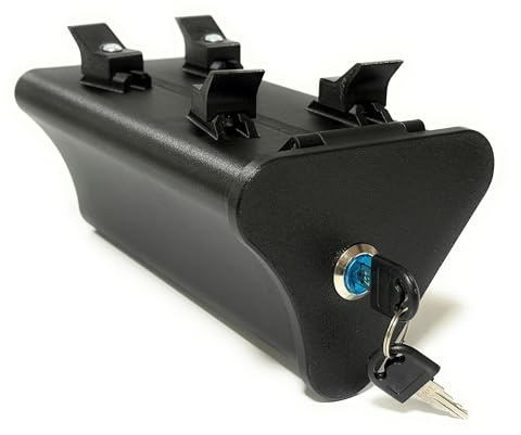 Generisch Werkzeugbox für Simson S51 S51, Toolbox, Staufach für Bordwerkzeug, abschließbar, fest verschraubt, spritzwasserdicht, kohlefaserverstärkt, Wirbellogo (schwarz)