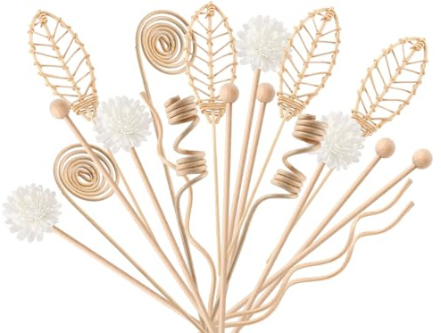 WORUIB Reed Diffuser Sticks, 2 Sets of 12 Pieces Diffuser Reeds Sticks for Home Fragrance, Diffuser Sticks for Essential Oil, Long-Lasting Reed Diffuser Sticks Measuring 25.00 x 0.30 x 0.30 cm