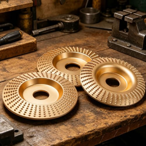 Disco per Lucidatura per Smerigliatrice Angolare,Set Dischi Intaglio Legno per Smerigliatrice Angolare,Mola in Carburo di Tungsteno per Taglio,Strumenti Lucidatura (1 Set)