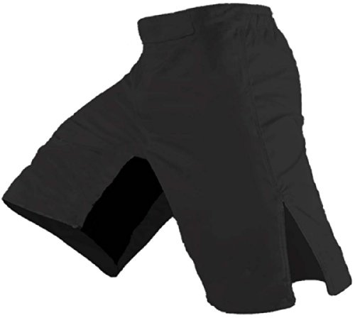 Quality MMA Shorts - Blank No Logo (36, Black)