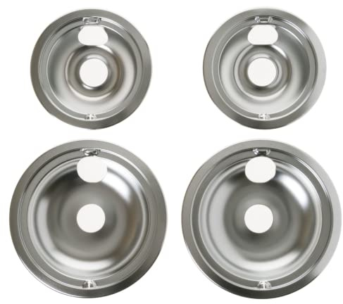 GE Appliances Range/Stove/Oven Drip Pan Set, 4-pack, GE Appliances Manufactured OEM Part,GE68C