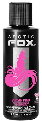 ARCTIC FOX Vegan and Cruelty-Free Semi-Permanent Hair Color Dye (4 Fl Oz, VIRGIN PINK)