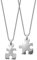 trendor Puzzle Partner-Anhänger mit 2 Halsketten Silber 925 63775