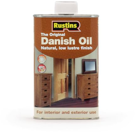 RUSTINS Original Danish Oil 500ml- Rich, Natural Glow - Enhances Wood Grain Beautifully, Professional-Grade Finish, Easy DIY Application
