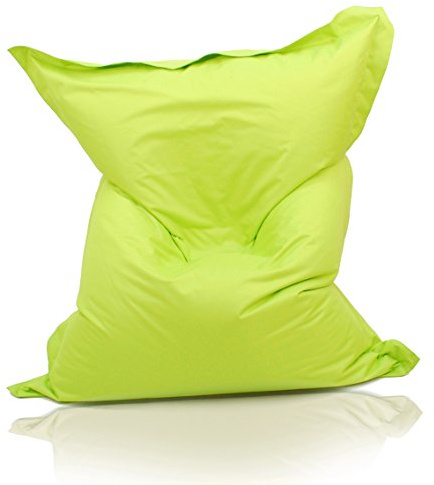 Kinzler S-10137/27 XXL Riesensitzsack, 140x180 cm, neue Styroporkügelchen, Sitzsack Outdoor Indoor, in vielen verschiedenen Farben, mit Innensack, apfelgrün