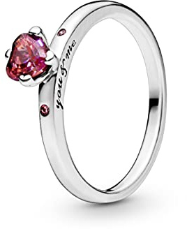 Pandora Ring funkelndes rotes Herz