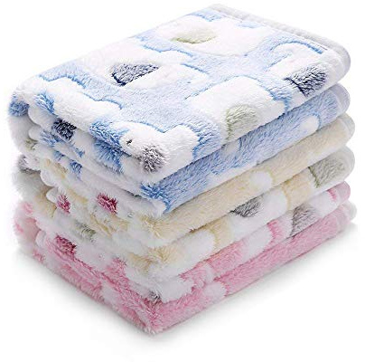 luciphia Couverture en Peluche Ultra-Souple pour Chien/Chat 3 Pièces Eléphant Small (60 * 40cm)