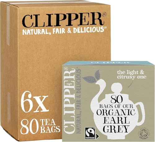 Clipper Organic Fairtrade Earl Gray Black Tea 6 x 80 Teabags