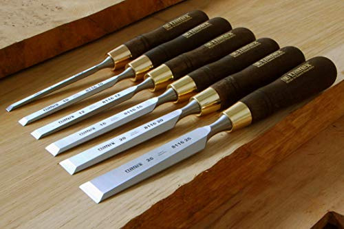 8116 Lot de 6 burins d'ébéniste Noir