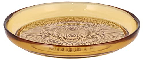 BITZ Kusintha Glasteller, Teller aus Glas, 18 cm, Amber