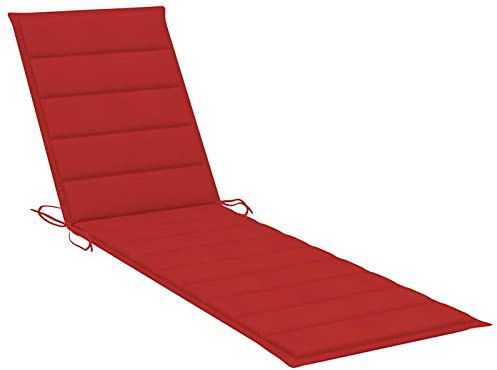 Tidyard Liegenauflage Sonnenliege Auflage Gartenliege Liegestuhl Relaxliege Liege Polster Kissen Auflagen Polsterauflage Stoff Rot 200x50x4cm