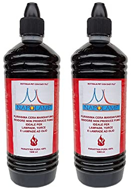 Olio per Lampade e Lanterne. Cera liquida, 2 litro colorato Blu [Classe di efficienza energetica A]