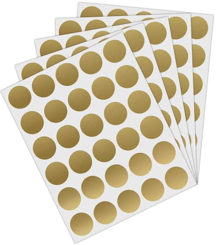 150 Pack Scratch Off Stickers, 1 Round Self-Adhesive Scratch Off Cards (Gold)