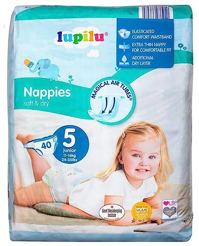 2 pannolini Lupilu, taglia 5, confezione da 40