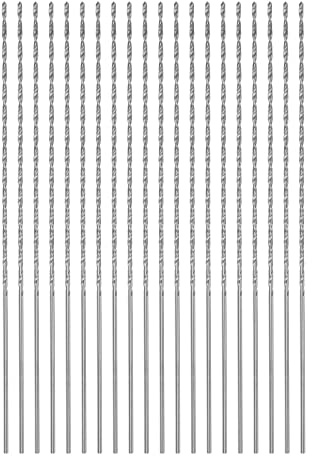 QUARKZMAN 20 Stk Extra Lange Spiralbohrer 1.1mm HSS Bohrspitze mit Schnellstahl Gerade Schaft Bohrkronen 100mm Länge für Metall Holzwork Plastik Alulegierung