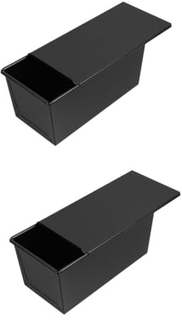ABOOFAN 2pcs Non-Stick Loaf Pan for Baking Bread Cake Toast Reusable Sliding Lid
