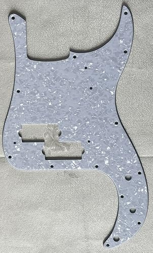 Plektrumschutz für Fender '62 Precision P Bass Style Gitarre Pickguard (4-lagig, White Pearl)
