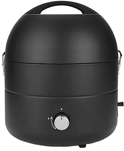 Dual Fuel BBQ Grill for Outdoor Kitchen & Backyard Barbecue - Multi-functional Metal Small BBQ Smoker for Camping, Hiking, Picnic