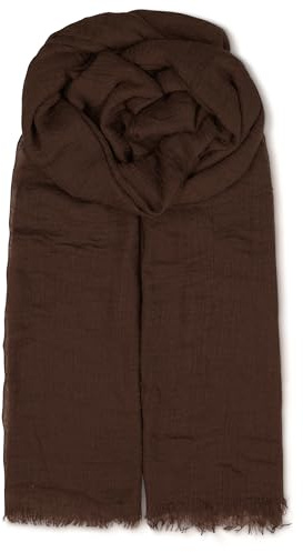 malito - Damen Modeschal aus Viskose - leichter Schal Unifarben - dünnes Halstuch - weich & atmungsaktiv S604 - (Braun)