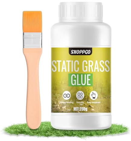 Erba Sintetica Colla per Modellismo, Colla per Prato Sintetico, Colla Modellismo Ferroviario, Adatto per Strati di Erba Statica, Prato, Foresta, Bosco, Scene Innevate e Altre Scene Di Modelli, 250g