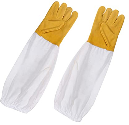 Lurrose Apiculture Blancs Peau De Mouton De Protection Robustes Et Résistants Aux Piqûres Pour Travaux Domestiques