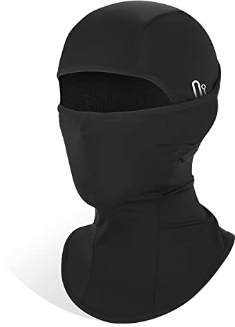 GL GLENSLAVE Summer Balaclava with Glasses Holes Cooling Ice Silk Balaclava Face Mask Motorcycle Shiesty Mask UV Protector for Men Women Black