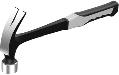 Martello multifunzione in acciaio inox con manico in corno, strumento per carpenteria, martello monopezzo da 0,5 kg
