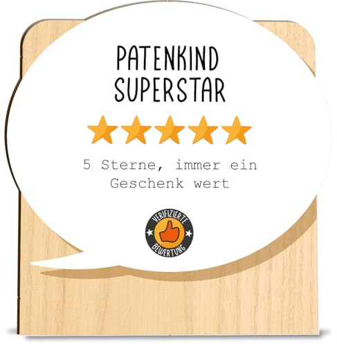 Holz-Papier Karte XIV (Bewertung Patenkind)