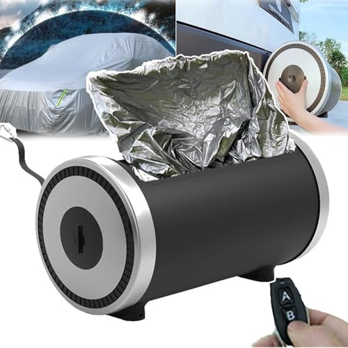 WYWY Automatische Autoabdeckung,Automatische Autoabdeckung mit Fernbedienung, Wind- und schneedichte universelle Vollgarage, herausnehmbarer Akku, geeignet für MPV, Limousine, SUV