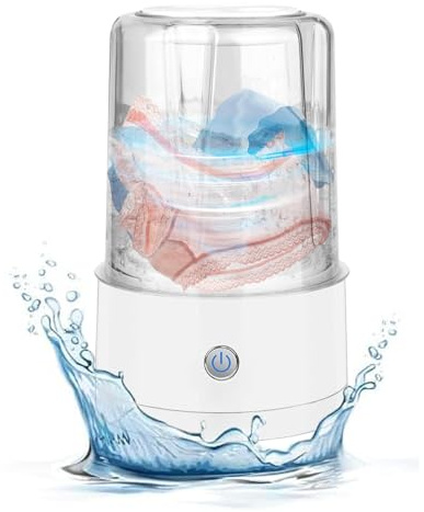 Underwear Washer, Portable Mini Washing Machine, 2025 Upgraded Mini Washings Machines, Rechargeable Cordless Washing-Machine, Laundry Cup for Bra, Underwear, Socks (white)