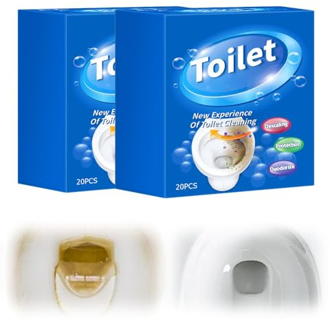 Nettoyant WC, 2025 Nouveau Blocs de Réservoir de Toilettes, Tablettes de Nettoyage Blocs WC Eau Nettoyant WC Surpuissant Tartre Pour le Nettoyage des WC, Toilettes et Urinoirs Désodorisante (2)
