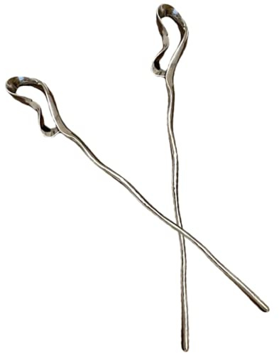 HAMPPLIES 2 pezzi Bastoncini per Capelli Cinesi Irregolari in Metallo Accessori Femminili Eleganti per Capelli Lunghi da Design Vintage per Acconciature Raffinate e Quotidiane