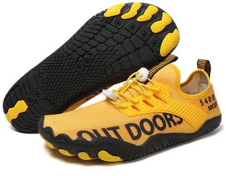 coleyn Hike Barefoot Shoes for Women Men Comfortable Wide Toe Water Shoes Quick Dry Beach Swim Shoes Breathable & Non-Slip for Outdoor Sport Swimming Boating Yoga Climbing Running Yellow