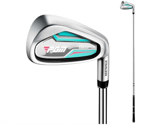 Golf Club # 5/6/7/8 / 9 / P/S IRON Palo di Pratica Destra, Uomini Donne Albero di Carbonio Testa in Acciaio Inox Golf Club Ferro (# P,Asta in acciaio da donna)