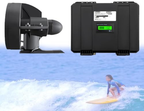 Pvxa Elektromotorisiertes Surfbrett, Surf- und SUP-Finne, batteriebetriebene Finne, Stand-up-Paddle-Board, Motor-Surfbrett, für Paddle-Boards, Angelbretter, Surfbretter 288W+Battery