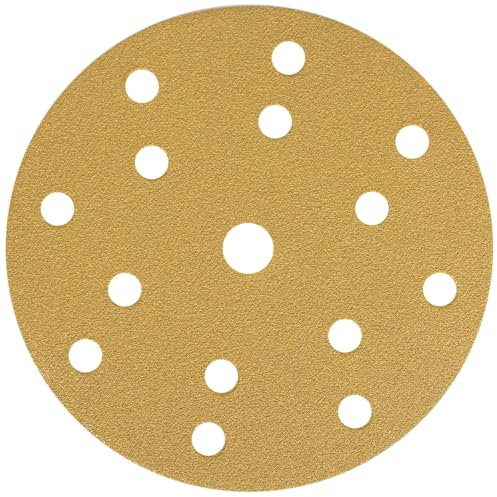 NTools HMF 7 Disque abrasif 150mm avec 15 Trous, Grain 80 | Disque poncage 150mm pour ponceuses excentriques avec ⌀ de plateau de ponçage 150 mm | Grain 80 | 10 pièces