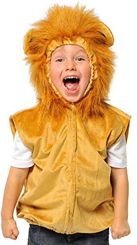 PRETEND TO BEE Wild Animal Lion Dress Up Costume for Kids, Unisex Child, Brown, 3-7 Years