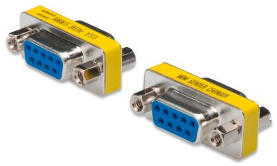 DIGITUS D-Sub 9 Gender Changer - Adattatore - Connettore da femmina a femmina a 9 poli - RS-232 - RS-485 - TTL - Custodia in metallo