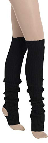 Eurotard 2625 36 Stirrup Legwarmer (Black, OSmallFA)