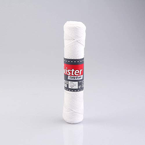 Unbekannt Wolle Twister Curly Uni - Weiß - 50g
