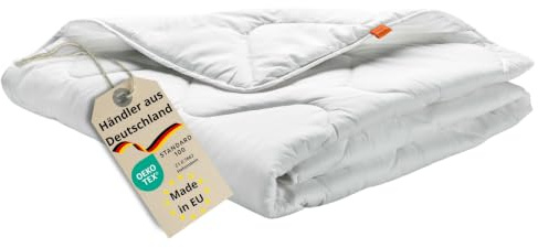 sleepling Bettdecke 200x200 cm, leichte Sommerdecke | Sommerbettdecke leicht 200 x 200, Made in EU, OEKO-Tex 100, Waschbar 60 Grad, 100% feine Mikrofaser, Basic 100