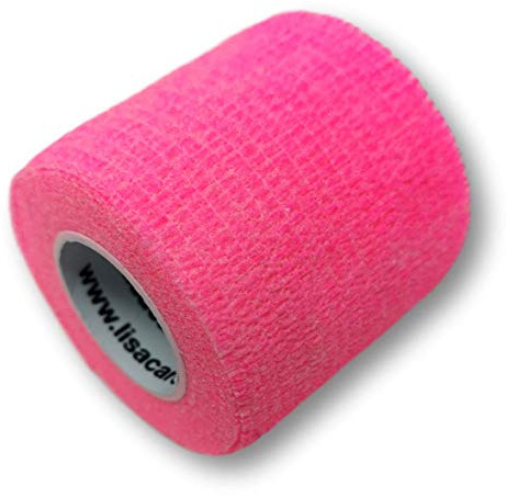 LisaCare Pflaster Rolle selbsthaftend - 4 Rollen, 5cm breit | Medizinprodukt - Kinder Verbandskasten professionelle Wundversorgung mit Auswahl (Neonpink) - Wundverband, Fixierverband