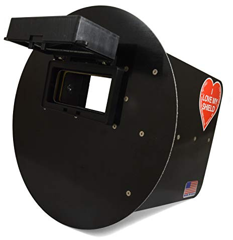 Wendy's Pancake Welding Hood Helmet w/Strap - Right Handed - Black FLIP UP le
